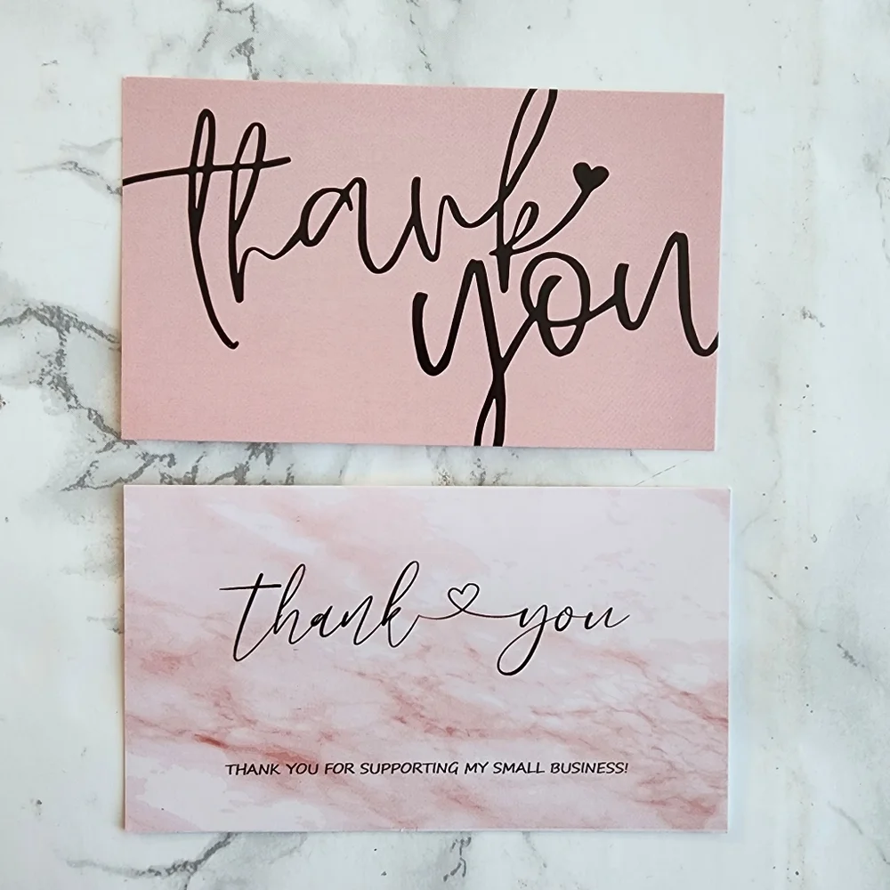 220pc Thank You Business Cards & Stickers